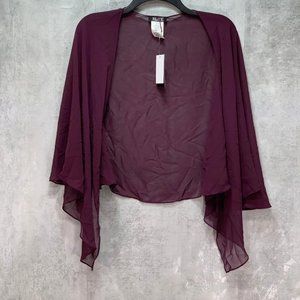SL Fashions Plus Size Sheer Fig Purple Multi-Wear